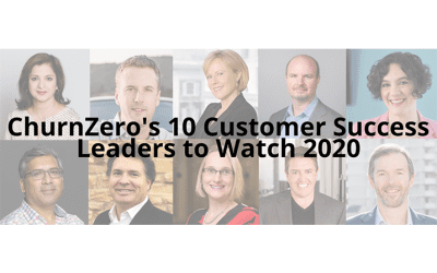 Picture of multiple people with text that says 10 customer success leaders to watch in 2020