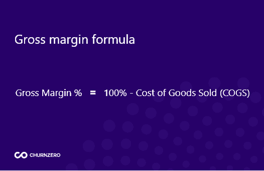 Formula to calculate gross margin.