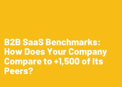 [Q&A] B2B SaaS Benchmarks: How Does Your Company Compare to +1,500 of Its Peers?