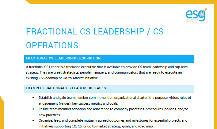 ESG - Fractional Leadership - ChurnZero