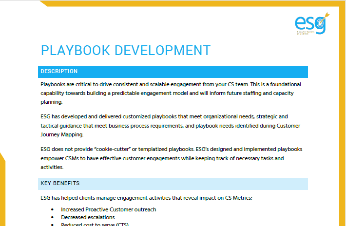 ESG - Playbook Development - Playbook Development