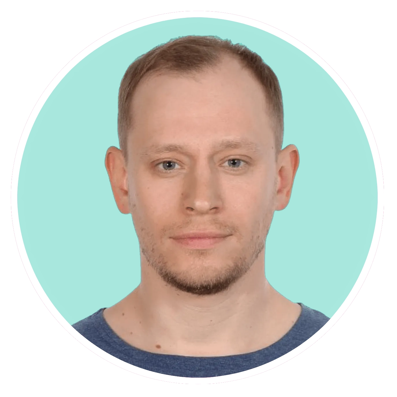 man wearing blue shirt