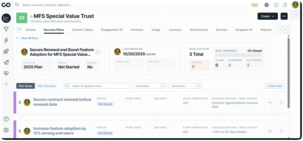 Compass AI agent - Success Plan Summary Email ChurnZero Screenshot