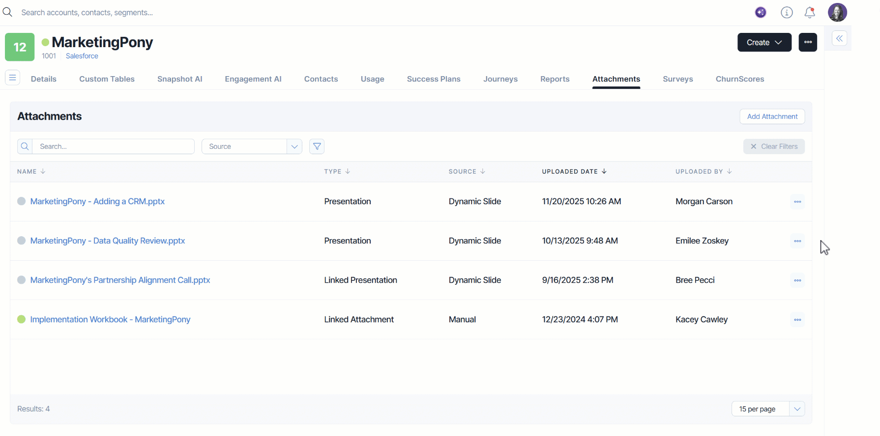 Crux - Dynamic Slide Summary Email - ChurnZero Screenshot